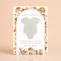 Babyshower cadeau bedankje zaadpapier romper bosdieren gepersonaliseerd Studio Miron