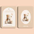 Babyshower decoratie mini welkomstbord A6 naamkaart boho zand voor en achter Studio Miron