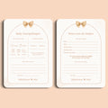 Babyshower invulkaarten pakket Boho Strik – gepersonaliseerdemet naam aanstaande moeder, gedrukt op stevig papier, Studio Miron