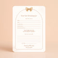 Babyshower invulkaarten Wens voor het Bruidspaar in Boho Beige stijl, gepersonaliseerd – Studio Miron