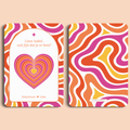 Babyshower mini welkomstbord naamkaart in Flower Power stijl, voor- en achterkant – Studio Miron
