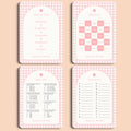 Babyshower spellenpakket 1 gingham roze gepersonaliseerd Studio Miron