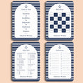 Babyshower spellenpakket 1 navy blue gepersonaliseerd Studio Miron