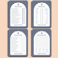Babyshower spellenpakket 2 navy blue gepersonaliseerd Studio Miron