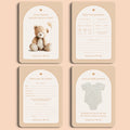 Babyshower Starterspakket in Boho Hart stijl, inclusief invulkaarten, cadeau en welkomstposter gepersonaliseerd met naam – Studio Miron
