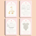 Babyshower starterspakket gingham roze gepersonaliseerd Studio Miron